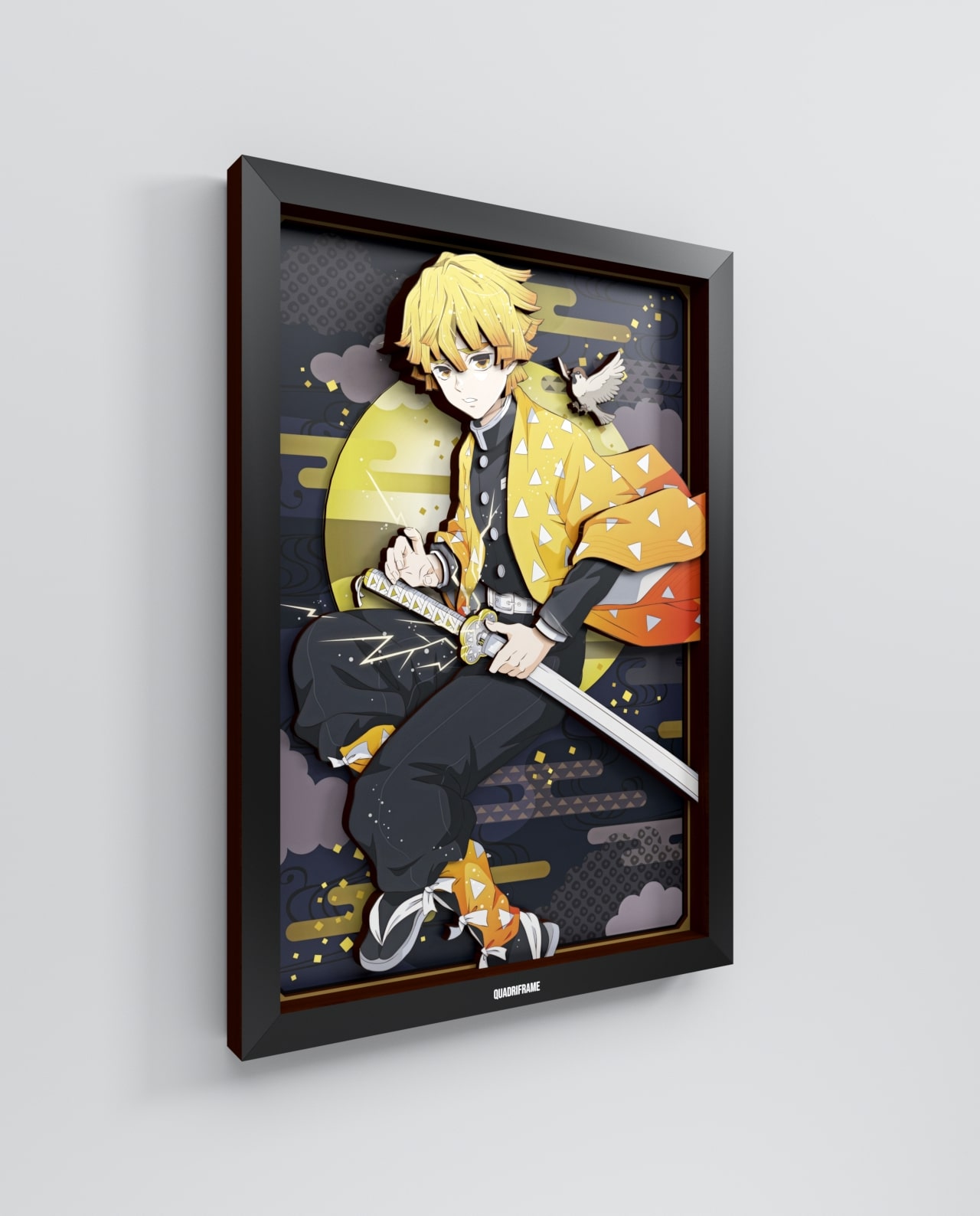 Quadro decorativo Poster Zenitsu Desenho Demon Slayer Arte para
